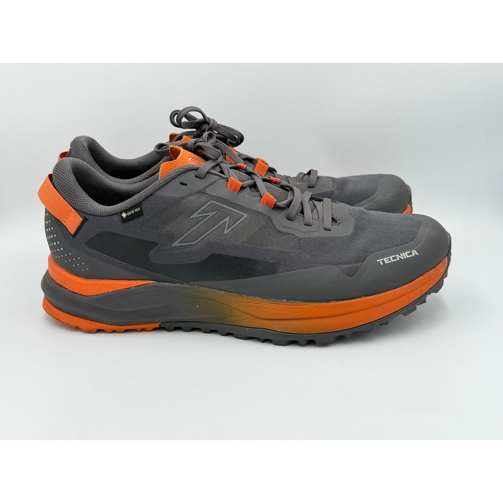 Tecnica Spark S GTX Mens 12.5 Hiking Shoes Grey Orange Gore-Tex Vibram